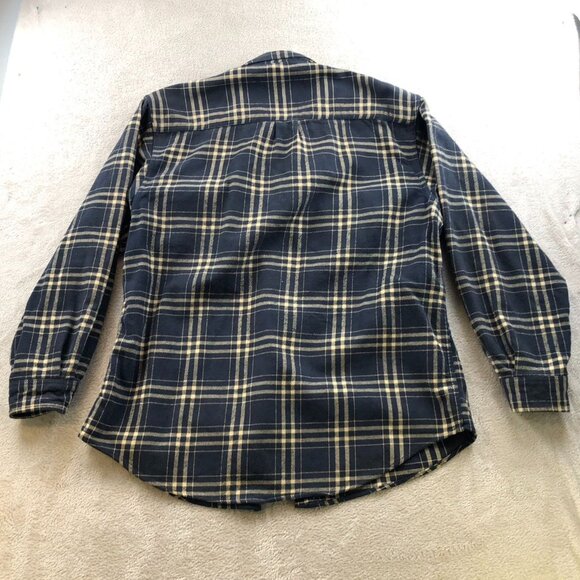 Field & Stream Mens Shirt Large Flannel Long Sleeve Button Up Flannel Plaid Navy - Picture 10 of 10